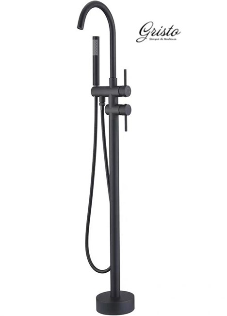 Смеситель для ванной напольный Gristo Black GB-3035 черный матовый 206228 - фото 4492