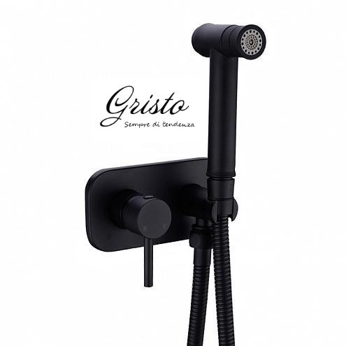 Гигиенический душ встраиваемый Gristo Black GB-3045 черный матовый 325418 - фото 4523