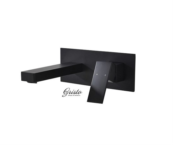 Смеситель для раковины встраиваемый Gristo Black GB-4005-18 черный матовый 325430 - фото 4536