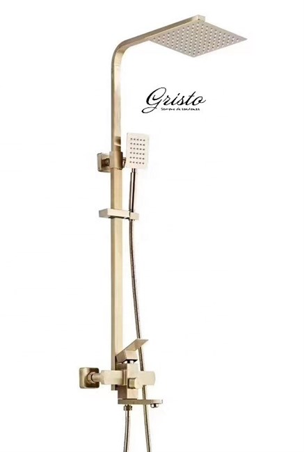 Душевая система со смесителем настенная Gristo Gold GG-4063 золото матовая 325467 - фото 4609