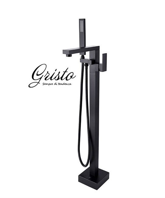 Смеситель для ванной напольный Gristo Black GB-4035 черный матовый 333941 - фото 4685