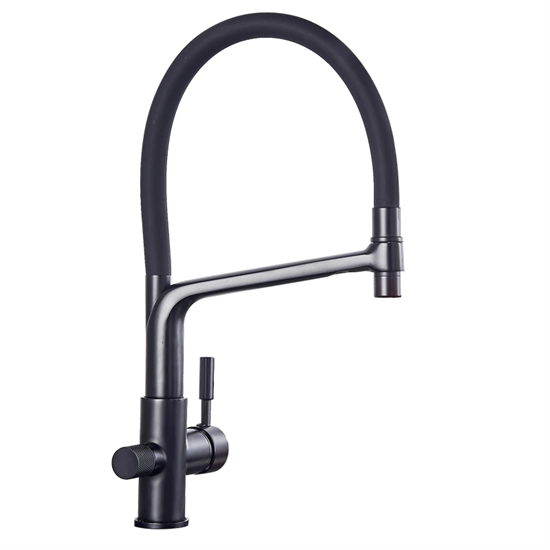 Смесители для кухни с подключением под фильтр Gristo Black GB-3105 черный матовый 1794 - фото 5112