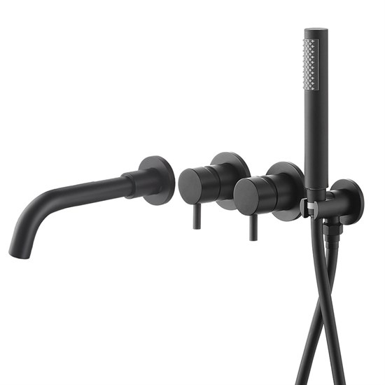 Прогрессивный смеситель для ванны с душем Gristo Black Progressive GBP-3031 черный матовый 1819 - фото 5387
