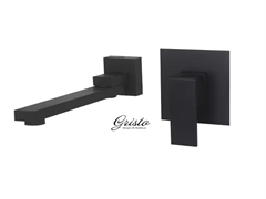 Смеситель для раковины встраиваемый Gristo Black GB-4010 черный матовый 325428