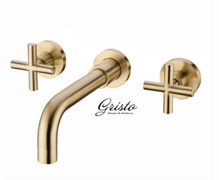 Смеситель для раковины встраиваемый Gristo Gold GG-3001 золото матовое 325429