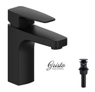 Смеситель для раковины с донным клапаном Gristo Black GB-4002-1 черный матовый 325436