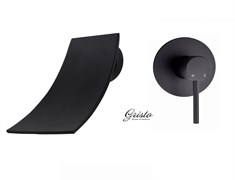 Смеситель для раковины встраиваемый каскадный Gristo Black GB-3008 черный матовый 325451