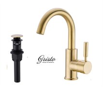 Смеситель для раковины Gristo Gold GG-3009 золото матовое 325455