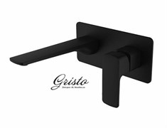 Смеситель для раковины встраиваемый Gristo Black GB-4006 черный матовый 325456