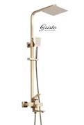 Душевая система со смесителем настенная Gristo Gold GG-4063 золото матовая 325467