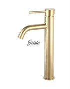 Смеситель для раковины высокий Gristo Gold GG-3103 золото матовое 325974