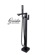 Смеситель для ванной напольный Gristo Black GB-4035 черный матовый 333941