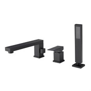 Смеситель на борт ванны на 3 отверстия Gristo Black GB-4030 черный матовый 339083