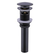 Донный клапан с переливом Gristo Black GB-304 черный матовый 1787