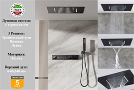 Душевая система скрытого монтажа c термостатом Gristo Black Termo GBT-5056 черный матовый 1877