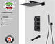 Душевая система скрытого монтажа c термостатом Gristo Black Termo GBT-4062-40 черный матовый 1800 - фото 5183