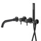 Прогрессивный смеситель для ванны с душем Gristo Black Progressive GBP-3031 черный матовый 1819 - фото 5387