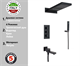 Душевая система скрытого монтажа c термостатом Gristo Black Termo GBT-4061-3 черный матовый 1824 - фото 5475