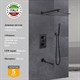 Душевая система скрытого монтажа с прогрессивным смесителем Gristo Black Progressive LED GBP-4069 черный матовый 1832 - фото 5555