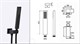 Душевая система скрытого монтажа с прогрессивным смесителем Gristo Black Progressive LED GBP-4068 черный матовый 1833 - фото 5576