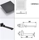 Душевая система скрытого монтажа с прогрессивным смесителем Gristo Black Progressive LED GBP-4068 черный матовый 1833 - фото 5577