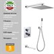 Душевая система скрытого монтажа с прогрессивным смесителем Gristo Chrome Progressive LED GСP-4068 хром 1835 - фото 5631