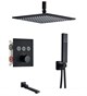 Душевая система скрытого монтажа c термостатом Gristo Black Termo GBT-4064-1-40 черный матовый 1840 - фото 5677