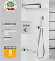 Душевая система скрытого монтажа c термостатом Gristo Chrome Matte Termo GСMT-4064 хром матовый 1843 - фото 5733