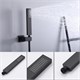 Душевая система скрытого монтажа с прогрессивным смесителем Gristo Black Matte Progressive LED GBP-5060 черный матовый 1888 - фото 6341