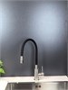 Смеситель для кухни с гибким изливом Gristo Chrome Matte GCM-3106 матовый хром 1903 - фото 6566