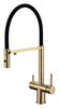 Смеситель для кухни с подключением к фильтру гибким изливом и магнитным держателем Gristo Gold Matte GGM-3103 матовое золото 1916
