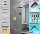 Душевая система скрытого монтажа c термостатом Gristo Gold Matte Termo GGMT-5064 матовое золото 1930