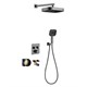 Душевая система скрытого монтажа c термостатом Gristo Graphite Termo GRT-5054 графит 1932